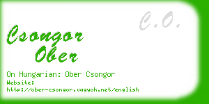 csongor ober business card